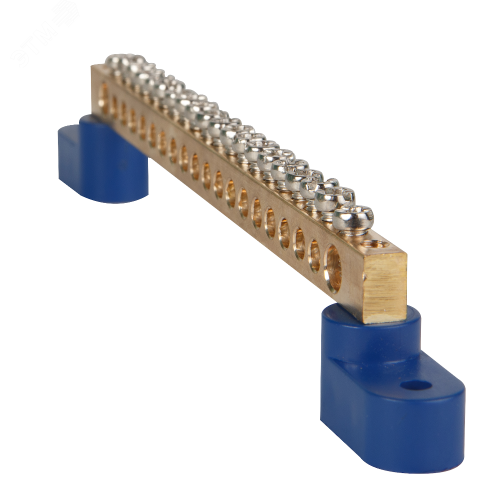 Шина нулевая с двумя изоляторами OptiKit BB-T-PE-S-12-8х12-желтый | код 277905 | КЭАЗ