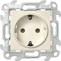 Розетка 2К+З Schuko без штор, слоновая кость | код 2450434-031 | Simon