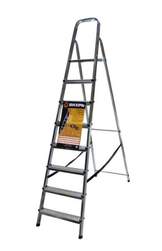 Стремянка стальная СС 1х8 ВИХРЬ | код 73/5/1/12 | ВИХРЬ