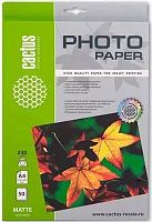 Фотобумага Cactus CS-MA423050 A4/230г/м2/50л./белый матовое для струйной печати | код 805855 | CACTUS