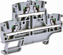 Клемма пружинная двухуровневая ESH-EFD.4 (4 мм2, серая, push-in) | код 003903268 | ETI