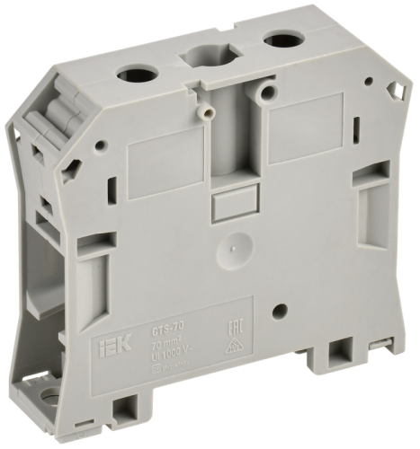 Колодка клеммная CTS с шестигранником 70мм2 серая IEK | код YCT10-01-K03-070 | IEK