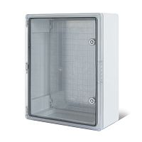 Корпус пластиковый ЩМПп с прозрачной дверцей и монтажной панелью 400х300х220мм, ABS, УХЛ1, IP65 REXANT | код 11-0413 | REXANT