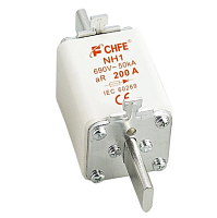 Вставка плавкая NH1, 200A, AC690V/500VDCC, 50kA, тип aR | код NH1-200AR | CHFE