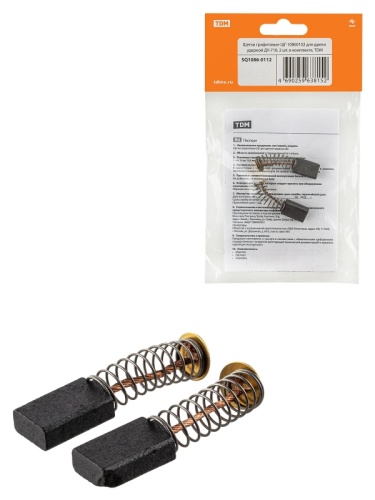 Щетки графитовые ЩГ-10860102 для дрели ударной ДУ-710, 2 шт. в комплекте, TDM | код SQ1086-0112 | TDM