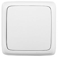 Переключатель одноклавишный наружный с изоляционной пластиной белый 10А | код ВА10-163 | HEGEL