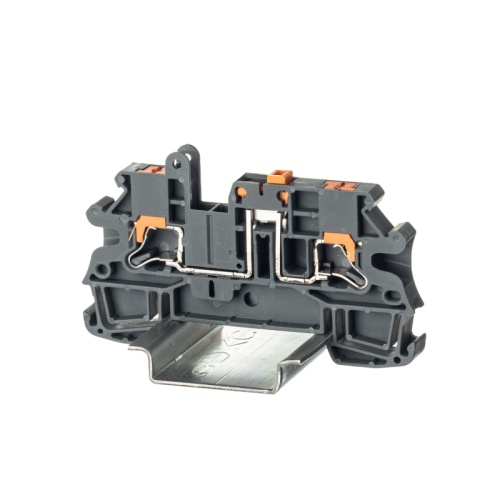 Клемма расцепительная, зажим push-in, 2 точки подключения, 4 кв.мм, серая | код IPR-4-MT | DKC Клемма расцепительная, зажим push-in, 2 точки подключения, 4 кв.мм, серая | код IPR-4-MT | DKC