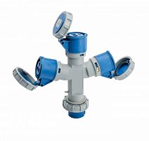 Адаптер трехлучевой 2Р+РЕ 32А 250В IP67 АП-103 | код 26293DEK | DEKraft