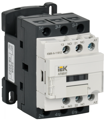 ARMAT Контактор КМИ-А-11812 LC1D 18А 400В/АС3 1НО/1НЗ IEK | код AR-ACC-11-018-400-11 | IEK ARMAT Контактор КМИ-А-11812 LC1D 18А 400В/АС3 1НО/1НЗ IEK | код AR-ACC-11-018-400-11 | IEK