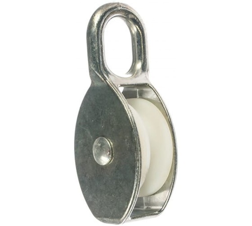 Блок одинарный 40мм металлический шкив покрытие цинк | код Bloсk40met | Крепдил Блок одинарный 40мм металлический шкив покрытие цинк | код Bloсk40met | Крепдил