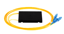 Сплиттер планарный NIKOMAX 1x2, одномодовый 9/125мкм, стандарта G657.A1, SC/UPC, стандартный корпус, с равным коэффициентом деления, 2 мм | код NMF-SPP1X2A1-SCU-B | NIKOMAX