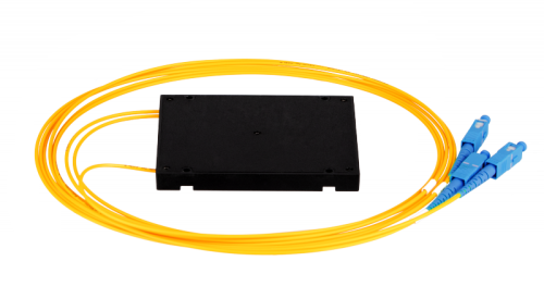 Сплиттер планарный NIKOMAX 1x2, одномодовый 9/125мкм, стандарта G657.A1, SC/UPC, стандартный корпус, с равным коэффициентом деления, 2 мм | код NMF-SPP1X2A1-SCU-B | NIKOMAX
