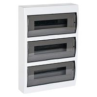 Щит распределительный навесной ЩРн-П-36 тонированная дверь IP40: 3 ряда, 45 модулей, 470 х 325 х 100 (ВхШхГ) | код. pb40-n-45 | EKF