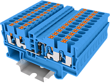 TP2.5-4R/L-BU Клемма TP 2-2 проходная со встроенным диодом, Push-in, сеч.2.5мм2, син., шт | код TP2.5-4R/L-BU | SUPU