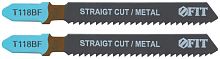 Полотна по металлу, Bimetal, фрезерованные, волнистые зубья, 76/51/2 мм (T118BF), 2 шт | код 40973 | FIT