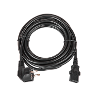 Кабель питания TLK, вход - евровилка с заземлением (Schuko, CEE 7/7) , выход - разъём C13 (IEC 60320), 3x0.75мм2, 5 м, 250В 6A, черный | код TLK-PCC06-050 | TLK