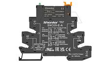 Реле с колодкой, винт, 1NO, 3A, 4-28VDC, вх 6-24VDC, LED | код RSCD06D3+SNC05-E-A | Shenler