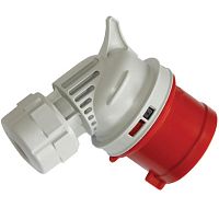 Вилка кабельная угловая IP44 16A 3P+E+N 400В | код DISA040165 | DKC