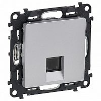 Розетка телефонная 1xRJ11 VALENA LIFE, алюминий | код. 753638 | Legrand