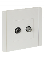 FORTE&PIANO Роз. двойная TV+SAT FP238 бел. IEK | код FP-AF20-O-K01 | IEK