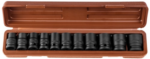 912411 Набор головок торцевых для ударного инструмента 1/2DR, 10-24 мм, 11 предметов | код 912411 | Ombra 912411 Набор головок торцевых для ударного инструмента 1/2DR, 10-24 мм, 11 предметов | код 912411 | Ombra