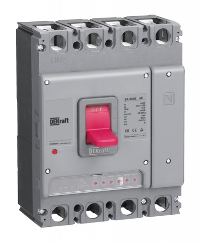 Силовой авт. выкл. с электрон. расц. 4P 630А 70кА ВА-355E | код 22670DEK | DEKraft