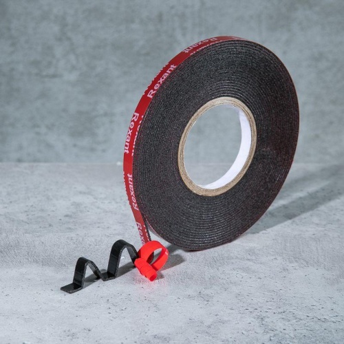 Лента клейкая двухсторонняя на VHB акриловой основе 6ммх5м черн. Rexant 09-6045 фото 7