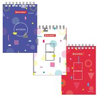 Блокнот МАЛЫЙ ФОРМАТ (75х105 мм) А7, 40 л., гребень, картон, клетка, BRAUBERG, Креатив, 129854 | код 129854 | BRAUBERG