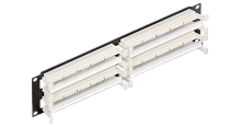 Панель коммутационная NIKOMAX 110 типа, 19, 2U, 200 пар, со cъемной этикеткой, белая с черным основанием | код NMC-RB110-200 | NIKOMAX