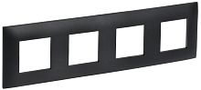 SKANDY Рамка 4-местная SK-F04Bl черный IEKновинка | код SK-M42-K02 | IEK