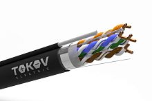 Кабель витая пара F/UTP 4х2х24AWG(0.48мм)+тросс кат.5E PE Fluke tested (м) TOKOV ELECTRIC TKE-C05-F/UTP-42-5E-305-ODC