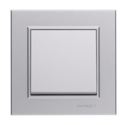 Выключатель 1-кл. СП Karea 10А IP20 сереб. Makel 56065001 Выключатель 1-кл. СП Karea 10А IP20 сереб. Makel 56065001