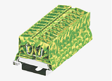 254607 Клемма TB 1-1 заземл.,проходная на DIN-рейку SP35, фронт.подключение, сеч. 2.5мм2, жёлто-зел., шт | код 254607 | SUPU