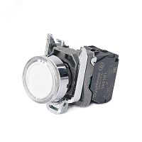 Кнопка SB4 с подсветкой в сборе модульная 22мм белая металл 24ВDC 1НО | код SB4BW31B1 | Systeme Electric