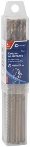 Сверло по металлу удлиненное Profi с кобальтом 5%, 7x156 мм (10 шт.) | код 48-7-156 | FIT фото 3 Сверло по металлу удлиненное Profi с кобальтом 5%, 7x156 мм (10 шт.) | код 48-7-156 | FIT фото 3