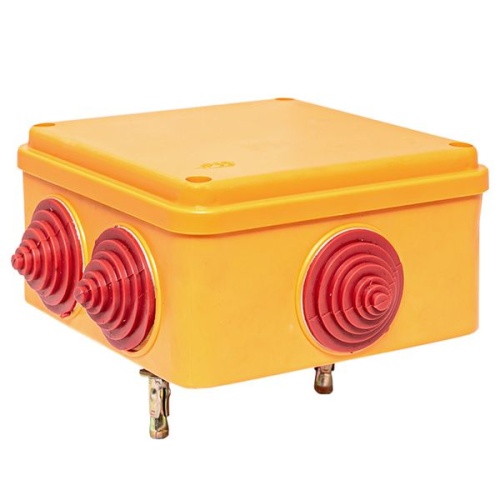 Коробка огнестойкая 100х100х50мм IP55, 1 тройной клеммник 1,5-10 мм2 EKF | код plc-kmrf-100-3-10 | EKF фото 3