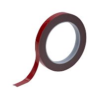 Двухсторонний скотч REXANT, серый, на HBA акриловой основе, 12 мм, ролик 5 м | код 09-6012 | REXANT