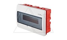 Щит встраиваемый ELEGANT 1x12M, N/PE 2x 2x16+7x10mm2, дымчатая пласт. дверь, белый RAL9003, 214x303x104mm, IP40 | код 2413-01 | Elektro-plast Nasielsk