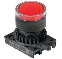 Головка кнопки S2PR-E3R, выступающая красная ?28мм с самовозвратом под подсветку, монтажное отверстие ?22/25мм | код A8026-A5550001694 | РЕЛЕ И АВТОМАТИКА