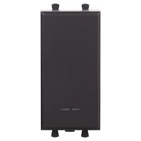 Выключатель модульный, Avanti, Черный матовый, 1 модуль | код 4412101 | DKC