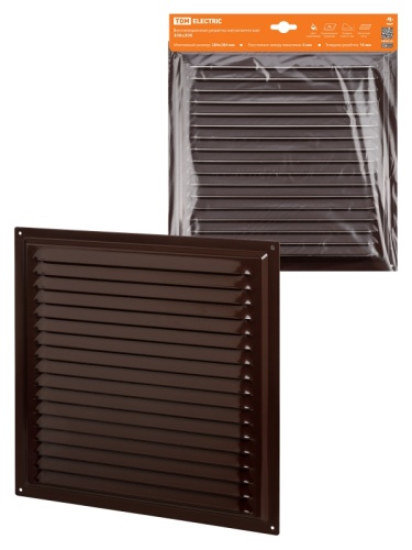 Решетка металл. 300х300, коричневая, с покрытием полимерной эмалью TDM | код SQ1807-0710 | TDM