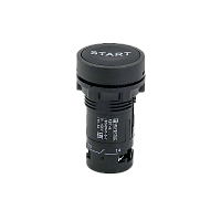 Кнопка плоская черная, маркировка START, 1NO, IP54, пластик MTB7-EA21861 | код 132677 | MEYERTEC