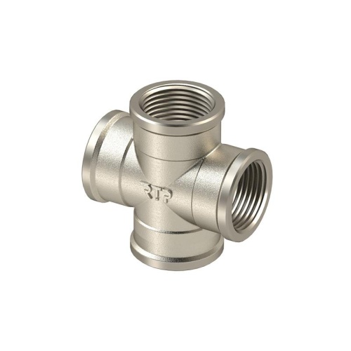 Крестовина латунь 1дюйм никель (инд. упак.) | код 34897 | RTP