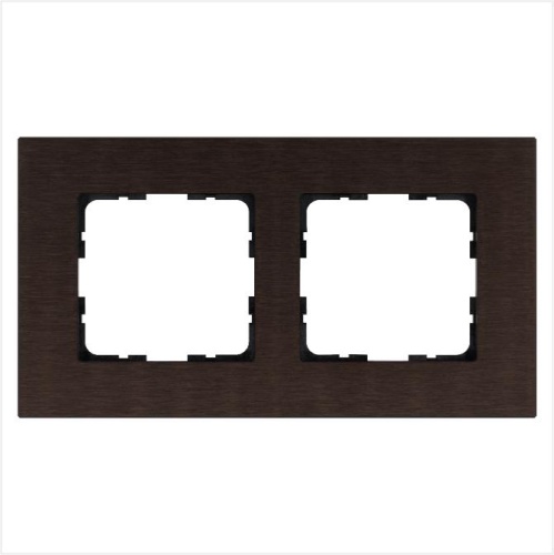Рамка 2-постовая, алюминий Brown | код G1002AZ | Jasmart Рамка 2-постовая, алюминий Brown | код G1002AZ | Jasmart