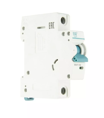 Автоматический выключатель ВА 47-100_1 полюс 4А ток к.з. 10кА хар-ка С ESQ | код 14.03.03.000007 | ESQ Автоматический выключатель ВА 47-100_1 полюс 4А ток к.з. 10кА хар-ка С ESQ | код 14.03.03.000007 | ESQ