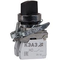 Переключатель КПЕ2520РС-черный-2но+0нз-ручка-фикс-3поз-IP54-КЭАЗ | код 354473 | КЭАЗ