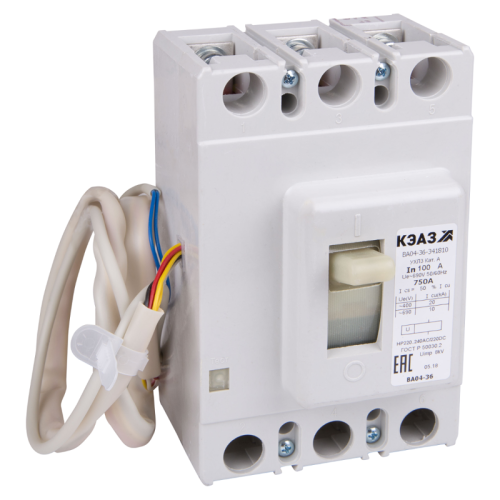 Выключатель автоматический ВА04-36-341810-80А-800-440DC-HP24AC/DC-УХЛ3-КЭАЗ | код 372012 | КЭАЗ