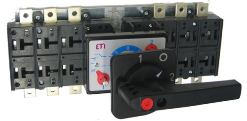 Переключатель нагрузки LA3/D 400A 3P COH 1-0-2 (с вын.рук.) | код 004667023 | ETI