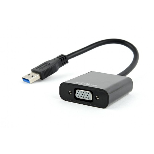 Видеоадаптер (конвертер) USB 3.0 --> VGA Cablexpert AB-U3M-VGAF-01, черный | код AB-U3M-VGAF-01 | Cablexpert