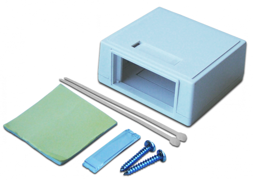 Коробка настенная на 1 модульную вставку, белая | код LAN-MB-M2-WH | LANMASTER